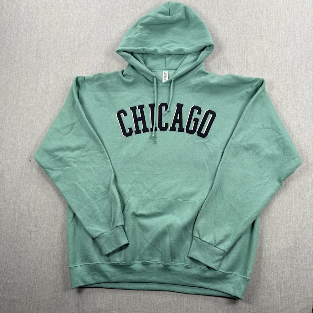 Jerzees Unisex Sage‎ Green Chicago Pullover Hoodie